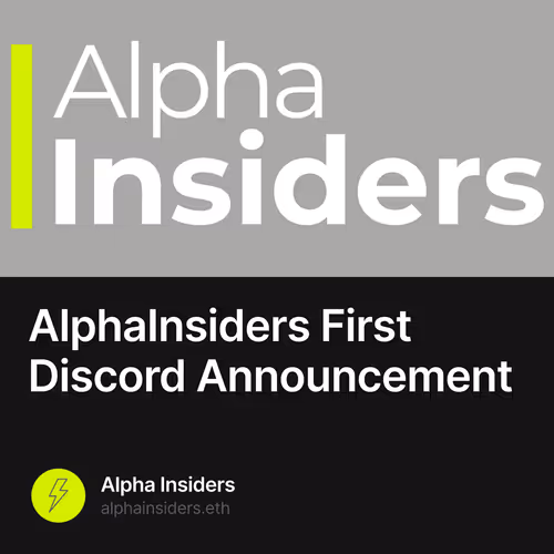 AlphaInsiders First Discord Announcement