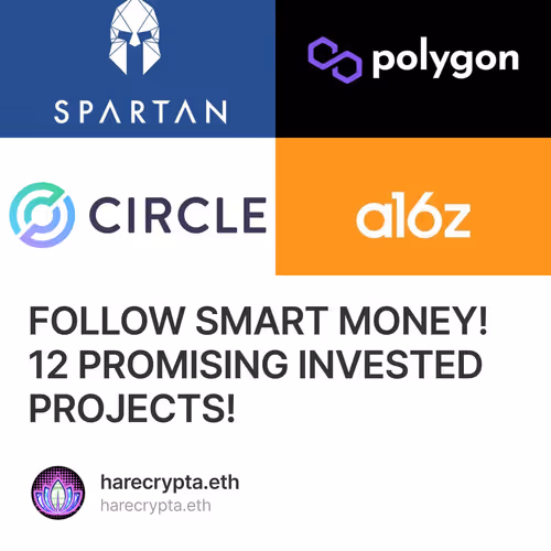 FOLLOW SMART MONEY! 12 PROMISING INVESTED PROJECTS!