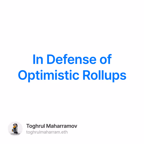 In Defense of Optimistic Rollups