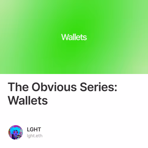 The Obvious Series: Wallets