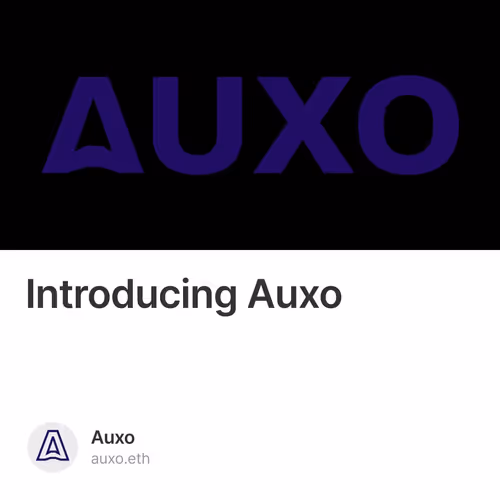 Introducing Auxo