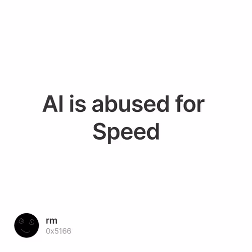 AI is abused for Speed