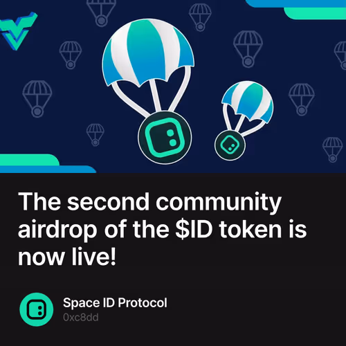 The second community airdrop of the $ID token is now live!
