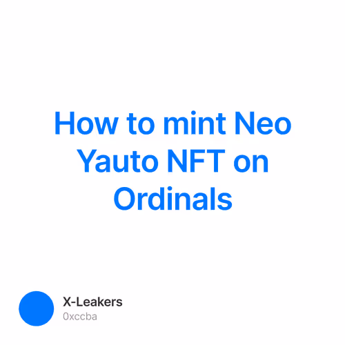 How to mint Neo Yauto NFT on Ordinals