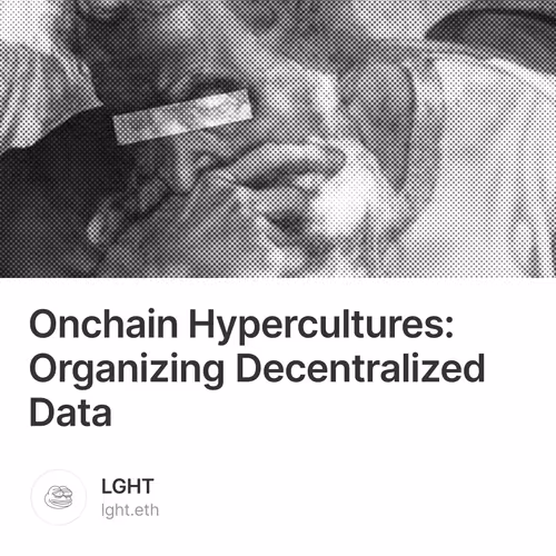 Onchain Hypercultures: Organizing Decentralized Data