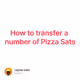 How to transfer a number of Pizza Sats