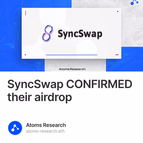 SyncSwap CONFIRMED their airdrop