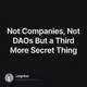 Not Companies, Not DAOs But a Third More Secret Thing