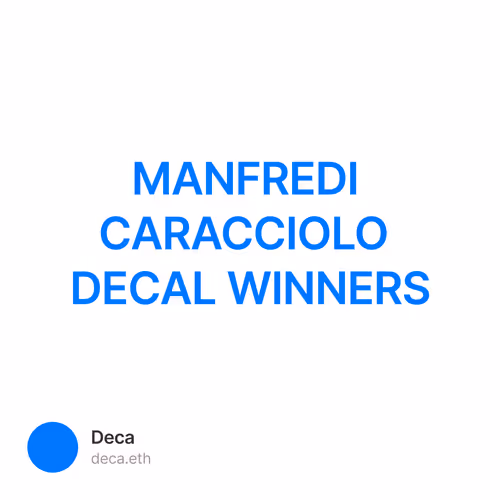 MANFREDI CARACCIOLO DECAL WINNERS