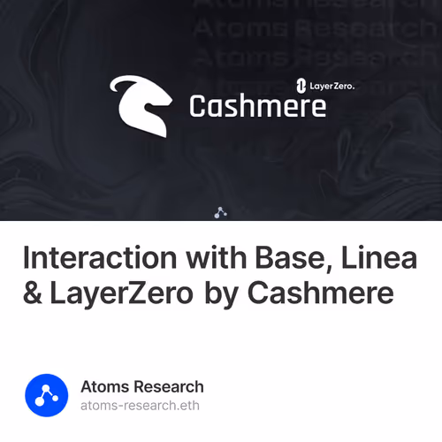 Interaction with Base, Linea & LayerZero by Cashmere