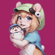 Furry girl and hamster