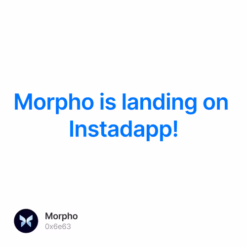 Morpho is landing on Instadapp!