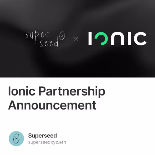 Ionic Partnership Announcement