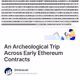 An Archeological Trip Across Early Ethereum Contracts
