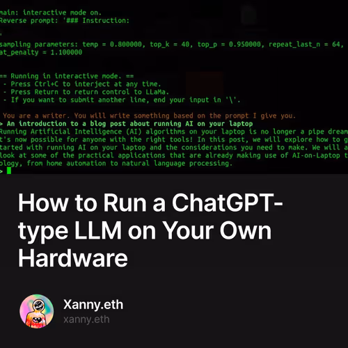 How to Run a ChatGPT-type LLM on Your Own Hardware