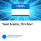 Your Name, Onchain