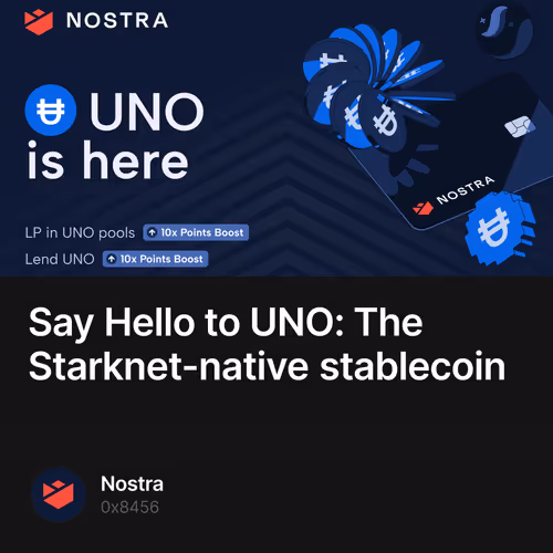 Say Hello to UNO: The Starknet-native stablecoin