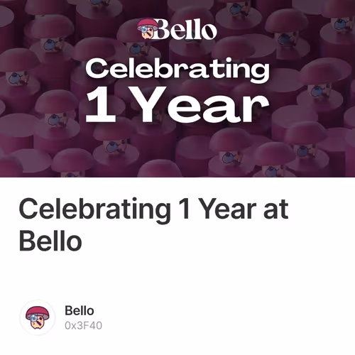 Celebrating 1 Year at Bello