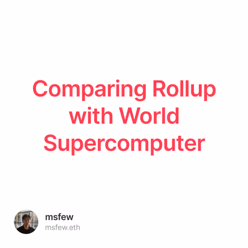 Comparing Rollup with World Supercomputer