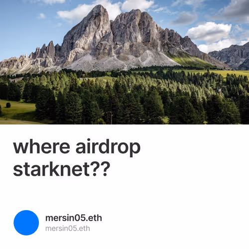 where airdrop starknet??