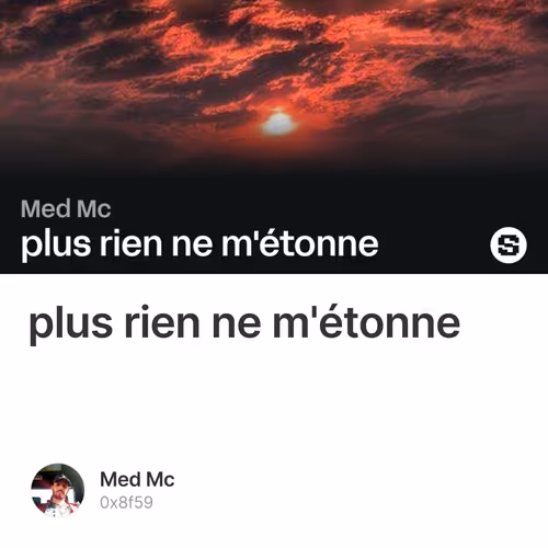 plus rien ne m'étonne