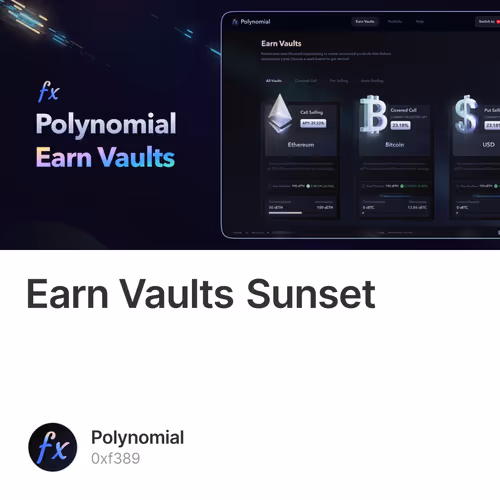 Earn Vaults Sunset