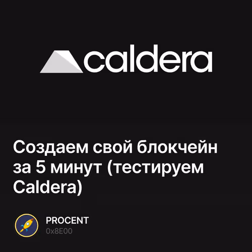 Создаем свой блокчейн за 5 минут (тестируем Caldera)