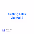 Setting DIDs via Mail3