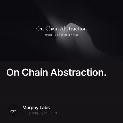 On Chain Abstraction.