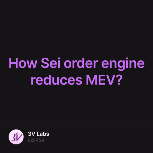How Sei order engine reduces MEV?