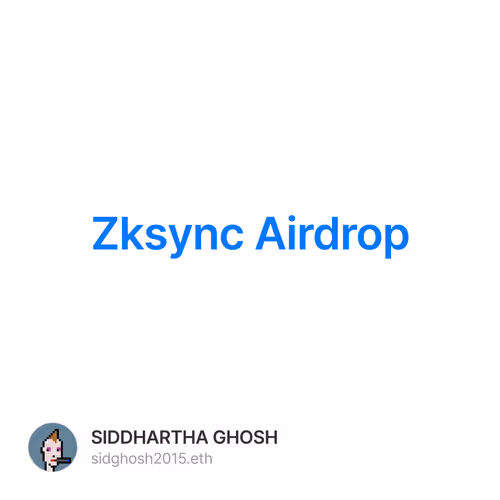Zksync Airdrop