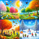representation of the four seasons