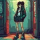 Pixel anime girl