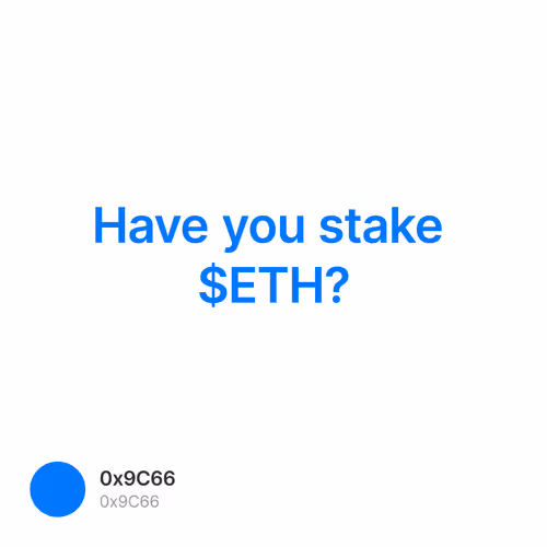 Have you stake $ETH?