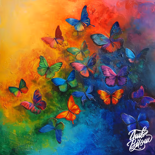 Rainbow butterflies