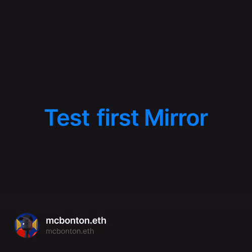 Test first Mirror