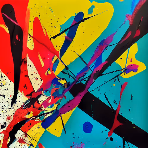 Abstract paint splatter