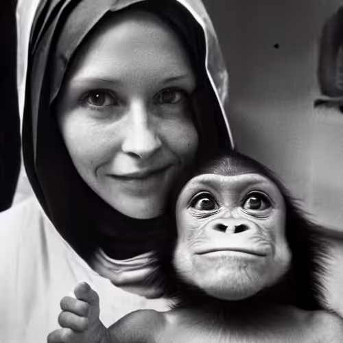 Madonna of the monkeys / poster