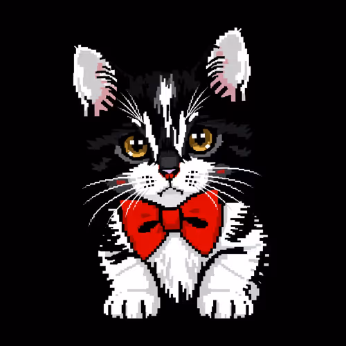 Pixilated Cute Kittens