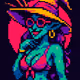 Neon  Witch  Beneath  the  Moonlights
