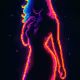 Neon  Woman - Silhouette  of  Light