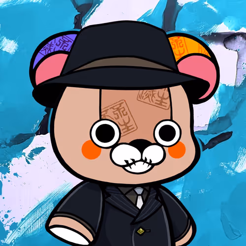 紳士くま 黒帽子ver
