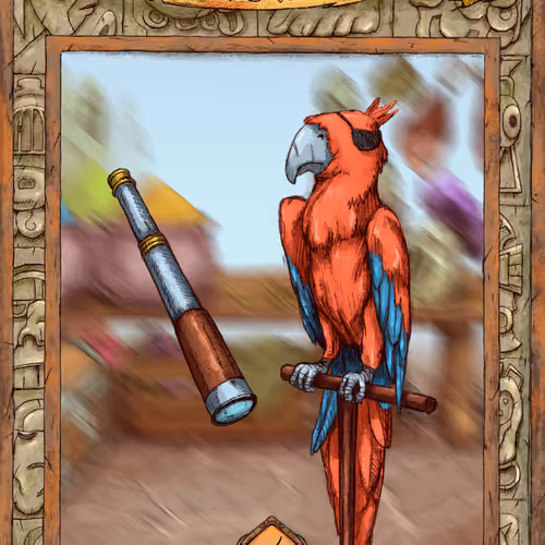 Parrot & telescope