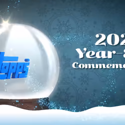 Icy Blue 2021 Year End Celebration Commemorative Snow Globe 1 Common #960