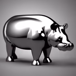 Silver Hippopotamus