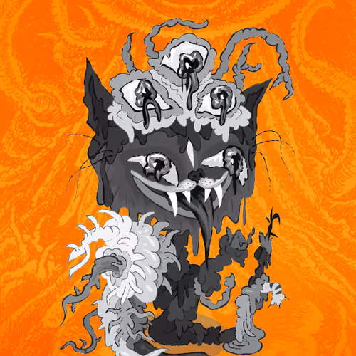 Spooky Season Puzzled Panther X Reddit Collectible