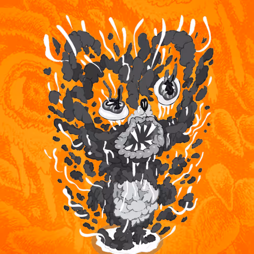 Spooky Season Puzzled Panther X Reddit Collectible