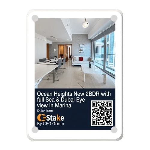 Ocean Heights New 2BDR with full Sea & Dubai Eye view in Marina by CEG Group