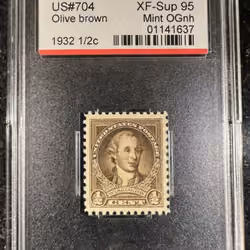 1932 Scott 704 1/2c Washington Bicentennial Issue MNH Stamp PSE Graded XF-Sup 95