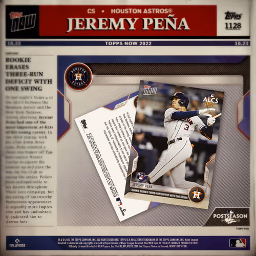 Houston Astros R Jeremy Pena Championship Series 2